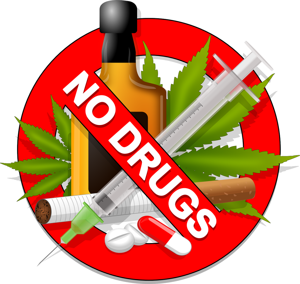 no drugs, sign, healthy