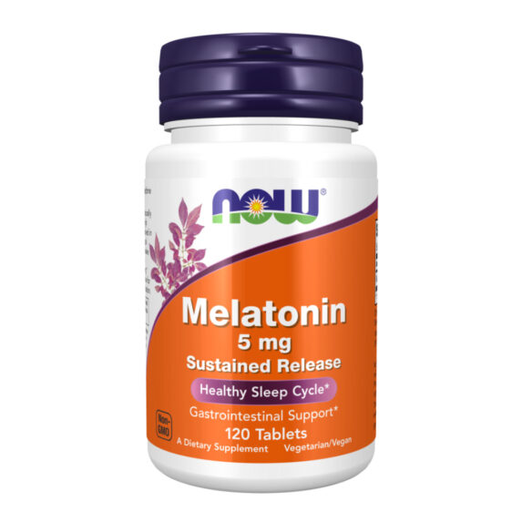 Now Melatonin 5mg-White Back