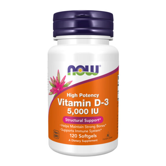 Now Vitamin D3 on White Background